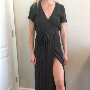 Wrap Maxi leg slit